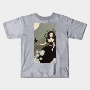 Girl with Raven Kids T-Shirt